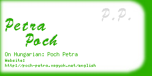 petra poch business card